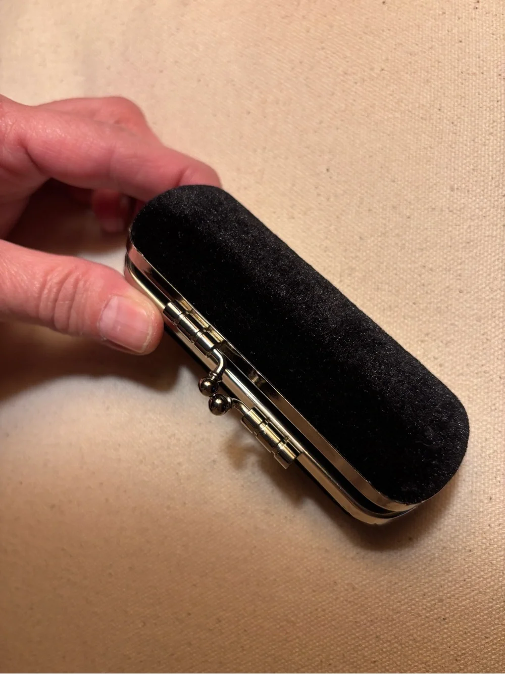 Seance Black Velvet Jeweled Compact